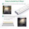 imageUnder Cabinet Lighting Closet Light 20 LEDs 3 Packs Wireless Rechargeable Cabinet Lights Magnetic Under Counter Lighting LED Motion Sensor Night Light for Closet Cabinet Wardrobe Stairs WhiteWarm White
