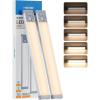 imageHIBOITEC Under Cabinet Lighting Rechargeable Closet Lights Wireless Motion Sensor Light Indoor 50 LED Dimmable Magnetic Under Counter Light for Kitchen Pantry 2 Pack Cool White Light 10 inchSilver Warm White Light