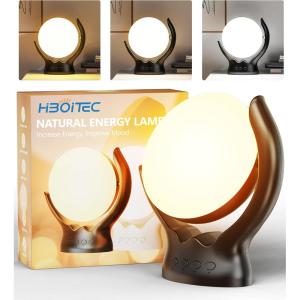 imageHIBOITEC Light Therapy Lamp UVFree 10000 Lux Therapy Light Rotatable Sunlight Lamp with 3 Color Temperature ampamp 5 Adjustable Brightness Levels ampamp Timer ampamp Memory Function HomeOfficeDecorationBlack