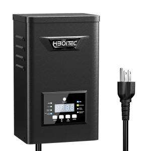 imageHIBOITEC 500W Low Voltage Landscape Transformer Outdoor Lighting Transformer with Photocell Sensor and Timer 120V AC to 12V15V AC Weatherproof Transformers for Spotlights Path Lights4000 Watts