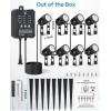 imageHIBOITEC Low Voltage Landscape Lighting with Transformer Photocell Sensor and Timer Spotlights Kit 71FT ETL Approved Wire Dimmable Waterproof 2700K for House Yard Trees Garden Plants Outdoor 8 PacksWarm White
