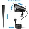 image:imageHIBOITEC 12W Spot Lights Outdoor 120V Landscape Lighting Waterproof Spotlight with 49ft 3Plug LED Plug in Landscape Lights for Yard Gardern Decorations 2900K 4PacksWhite
