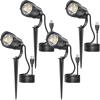 image:imageHIBOITEC 12W Spot Lights Outdoor 120V Landscape Lighting Waterproof Spotlight with 49ft 3Plug LED Plug in Landscape Lights for Yard Gardern Decorations 2900K 4PacksWhite