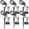 image:imageHIBOITEC 12W Spot Lights Outdoor 120V Landscape Lighting Waterproof Spotlight with 49ft 3Plug LED Plug in Landscape Lights for Yard Gardern Decorations 2900K 4PacksWhite