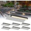 image:imageHIBOITEC 7 Inch Hardscape Lighting LED Retaining Wall Lights 2700K Warm White IP67 Waterproof Outdoor Paver Landscape Lights EasyInstall Low Voltage 12V24V Step Lights12 Pack with ConnectorsWarm White