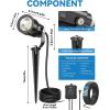 image:imageHIBOITEC AllinOne Low Voltage Landscape Lighting Kit 5W LED Landscape Lights with Transformer and 65FT Wire Waterproof Outdoor Spot Lights for Pathway Yard Garden 2700K 8 PacksCool White