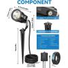 image:imageHIBOITEC AllinOne Low Voltage Landscape Lighting Kit 5W LED Landscape Lights with Transformer and 65FT Wire Waterproof Outdoor Spot Lights for Pathway Yard Garden 2700K 8 PacksCool White