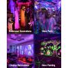 image:imageHIBOITEC Halloween Black Light Spotlight Outdoor 12W IP65 Waterproof LED Spot Lights Landscape Lighting with US Plug for Glow Party Body Paint Yard Garden Decorations 4Packs4 Pack