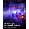 image:imageHIBOITEC Halloween Black Light Spotlight Outdoor 12W IP65 Waterproof LED Spot Lights Landscape Lighting with US Plug for Glow Party Body Paint Yard Garden Decorations 4Packs2 Pack