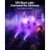 image:imageHIBOITEC Halloween Black Light Spotlight Outdoor 12W IP65 Waterproof LED Spot Lights Landscape Lighting with US Plug for Glow Party Body Paint Yard Garden Decorations 4Packs1 Pack