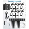 image:imageHIBOITEC Low Voltage Landscape Lighting 12W with Connectors 100W Transformer Photocell Sensor and Timer Spotlights Landscape Lights Kit IP65 Waterproof 2900K for House Yard Trees 8 PacksDay White