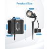 image:imageHIBOITEC Low Voltage Landscape Lighting 12W with Connectors 100W Transformer Photocell Sensor and Timer Spotlights Landscape Lights Kit IP65 Waterproof 2900K for House Yard Trees 8 PacksDay White