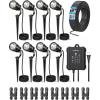 image:imageHIBOITEC AllinOne Low Voltage Landscape Lighting Kit 5W LED Landscape Lights with Transformer and 65FT Wire Waterproof Outdoor Spot Lights for Pathway Yard Garden 2700K 8 PacksCool White