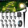 image:imageHIBOITEC AllinOne Low Voltage Landscape Lighting Kit 5W LED Landscape Lights with Transformer and 65FT Wire Waterproof Outdoor Spot Lights for Pathway Yard Garden 2700K 8 PacksWarm White