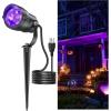 image:imageHIBOITEC Halloween Black Light Spotlight Outdoor 12W IP65 Waterproof LED Spot Lights Landscape Lighting with US Plug for Glow Party Body Paint Yard Garden Decorations 4Packs1 Pack