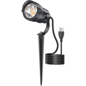 image:imageHIBOITEC 12W Spot Lights Outdoor 120V Landscape Lighting Waterproof Spotlight with 49ft 3Plug LED Plug in Landscape Lights for Yard Gardern Decorations 2900K 4PacksWarm White