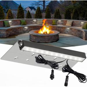 image:imageHIBOITEC 7 Inch Hardscape Lighting LED Retaining Wall Lights 2700K Warm White IP67 Waterproof Outdoor Paver Landscape Lights EasyInstall Low Voltage 12V24V Step Lights12 Pack with ConnectorsWhite