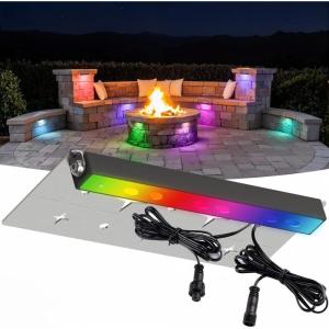 image:imageHIBOITEC 7 Inch Hardscape Lighting LED Retaining Wall Lights 2700K Warm White IP67 Waterproof Outdoor Paver Landscape Lights EasyInstall Low Voltage 12V24V Step Lights12 Pack with ConnectorsMulticolor