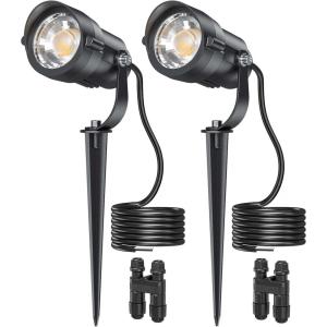 image:imageHIBOITEC Spotlights Low Voltage Landscape Lighting with Connectors 600LM 2900K Landscape Lights Kit 1224V ACDC IP65 Waterproof for House Yard Trees Garden Outdoor 16 Packs2 Pack