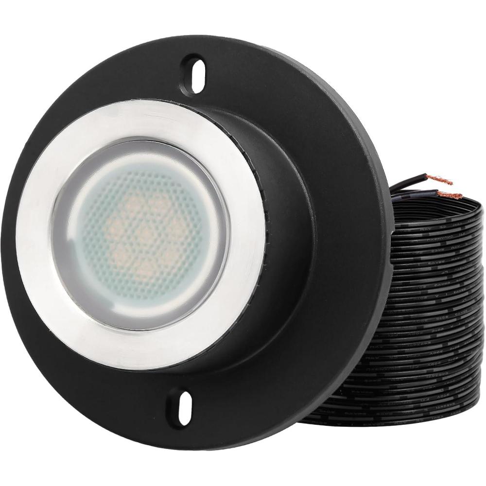 image:imageHIBOITEC Pond Lights 3W LED IP68 Waterproof Underwater Lights with UL Cord Day White 4000K Low Voltage Landscape Lighting for Fountain Pool Compatible 1224V ACDC 1PackWarm