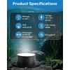 image:imageHIBOITEC Pond Lights 3W LED IP68 Waterproof Underwater Lights with UL Cord Day White 4000K Low Voltage Landscape Lighting for Fountain Pool Compatible 1224V ACDC 1PackWhite