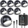 image:imageHIBOITEC Low Voltage Deck Lights Kit with Transformer Photocell Sensor and Timer IP67 Waterproof Fence Lights UL Listed Wire for Outdoor Garden Patio Landscape Lighting Walkway Steps Warm White 8PacksWhite
