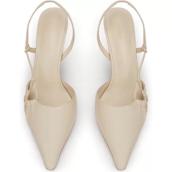 AMINUGAL Pointed Closed toe Heels for Women Stiletto High Heels for Women Sexy Dressy Comfortable Slingback Heels for Women Dance Stripper Prom Sandal Heels Pumps Shoes WomenAwhite