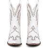 imageAMINUGAL Cowgirl Boots Chunky Heel Cowboy Boots for Women Pointed Toe Pull On Western Boots Womens Ankle Boots Country Concert Fashion Retro Metallic BootiesAapricot