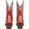 imageAMINUGAL Cowgirl Boots Chunky Heel Cowboy Boots for Women Pointed Toe Pull On Western Boots Womens Ankle Boots Country Concert Fashion Retro Metallic BootiesAred