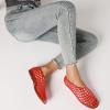 imageAMINUGAL Mesh Ballet Flats Shoes for Women Dressy Comfortable Jelly Ballerina Flats for Women Hollow Jelly Flat Shoes for Women Clear Jelly Sandals for Women Summer Beach Slipon Jelly Shoes WomenAred