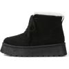 imageAMINUGAL Ankle Platform Boots for Women Winter Warm Lace Up Suede Snow Booties Cozy Faux Fur Lined AntiSlip Short Boots Comfort Dress Short Booties ShoesBlack
