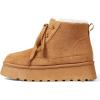 imageAMINUGAL Ankle Platform Boots for Women Winter Warm Lace Up Suede Snow Booties Cozy Faux Fur Lined AntiSlip Short Boots Comfort Dress Short Booties ShoesBrown