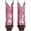 imageAMINUGAL Womens Ankle Boots Cowboy Boot Embroidered Pointed Toe Metallic Pull On Chunky Block Heel Riding Western Cowgirl Booties ShoesPink