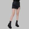 imageAMINUGAL Womens Ankle Boots Pull on Stretch Platform Boots Squared Toe Chunky High Heel Combat Boots Gothic Shoes Concert Party Wear BootiesBlack