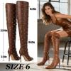 imageAMINUGAL Thigh High Boots for Women Wide Calf Pointed Toe Over The Knee Boots for Women Zipper Vintage Fashion Thigh Stiletto High Heel Boots Sexy Trendy Concert Club Y2K Going Out ShoesBrown