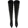 imageAMINUGAL Thigh High Boots for Women Wide Calf Pointed Toe Over The Knee Boots for Women Zipper Vintage Fashion Thigh Stiletto High Heel Boots Sexy Trendy Concert Club Y2K Going Out ShoesBlack