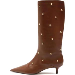 imageAMINUGAL Thigh High Boots for Women Wide Calf Pointed Toe Over The Knee Boots for Women Zipper Vintage Fashion Thigh Stiletto High Heel Boots Sexy Trendy Concert Club Y2K Going Out ShoesBbrown