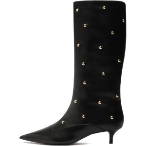 imageAMINUGAL Thigh High Boots for Women Wide Calf Pointed Toe Over The Knee Boots for Women Zipper Vintage Fashion Thigh Stiletto High Heel Boots Sexy Trendy Concert Club Y2K Going Out ShoesBblack