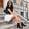 image:imageAMINUGAL Ankle Boots for Women Dressy Chunky Block High Heel Short Boots Platform Pointed Toe Ankle Booties Festival Trendy Casual Heeled BootiesPublack