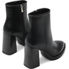 image:imageAMINUGAL Ankle Boots for Women Dressy Chunky Block High Heel Short Boots Platform Pointed Toe Ankle Booties Festival Trendy Casual Heeled BootiesPublack