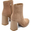 image:imageAMINUGAL Ankle Boots for Women Dressy Chunky Block High Heel Short Boots Platform Pointed Toe Ankle Booties Festival Trendy Casual Heeled BootiesTan