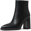 image:imageAMINUGAL Ankle Boots for Women Dressy Chunky Block High Heel Short Boots Platform Pointed Toe Ankle Booties Festival Trendy Casual Heeled BootiesPublack