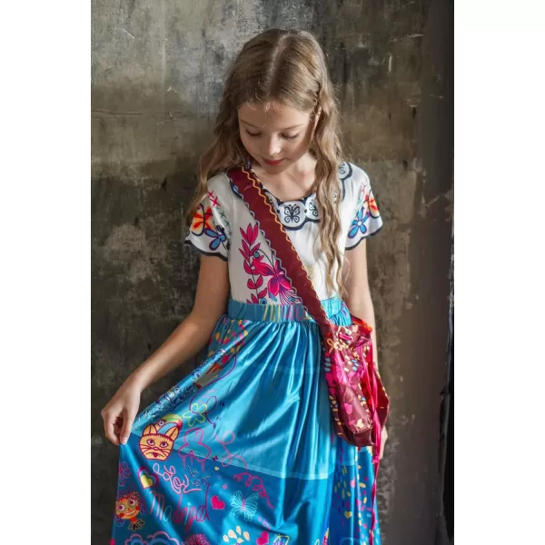 Light Up Halloween Costume for Girls Dress Up Clothes for Girl Birthday Outfit 210YBlue