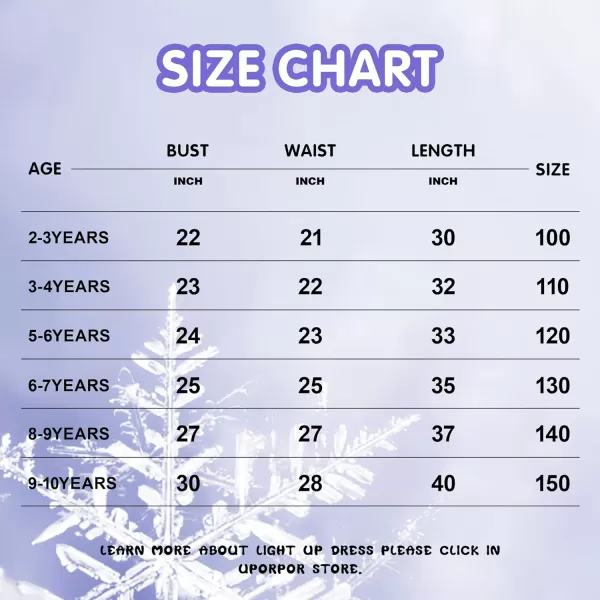 Light Up Princess Costume for Girls Christmas Dress for Girls Halloween LED Costume for Teens Toddler White PurpleWhite Purple