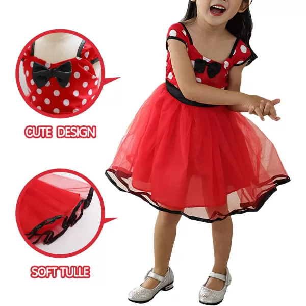 UPORPOR Light Up Baby Girls Mouse Dress Up Clothes Toddler Halloween Costume Birthday House Bebe Party Outfit RedRed