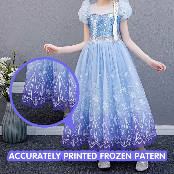 UPORPOR Light Up Girls Halloween Costume Snow Princess Dress Ice Christmas Costumes Toddler Kids Costume Blue PurplePurple Blue