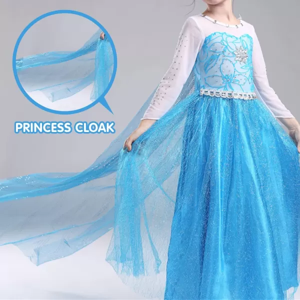 UPORPOR Light Up Princess Dress Halloween Costumes Girls Kid Toddler Clothes Christmas Party Outfit Vestido Blue 214 YearsElsa Blue