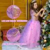 imageLight Up Princess Dress Up Clothes LED Halloween Girls Costume Pink Purple Christmas Kids Party Dresses ToddlerPink Purple