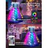 imageRGB LED Light Up Princess Dress Interactive Girls Princess Costume Halloween Dress Up Clothes Syncs with Music App Remote Control for Birthday Party Christmas School Activities PurpleRgb