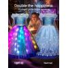 imageRGB LED Light Up Princess Dress Interactive Girls Princess Costume Halloween Dress Up Clothes Syncs with Music App Remote Control for Birthday Party Christmas School Activities PurpleRgb